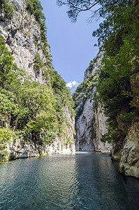 Aacheron泉水峡谷水晶树木溪流异国国家海岸支撑情调苍鹭小路图片