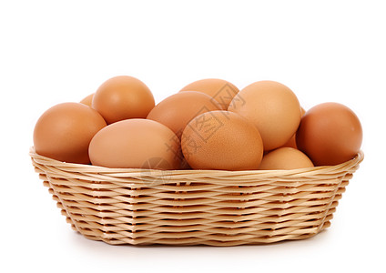 篮子里的棕蛋庆典棕色椭圆形白色团体脆弱性生产柳条食物早餐图片