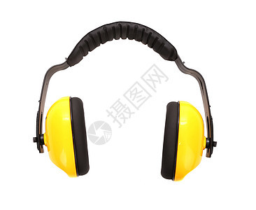 黄黄色工作保护耳机图片