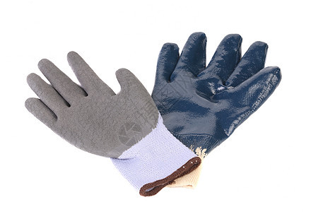 灰色和蓝色防护手套图片