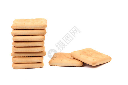 盐碱苏打饼干棕色食物白色早餐盐渍饼干小吃长方形饮食正方形图片
