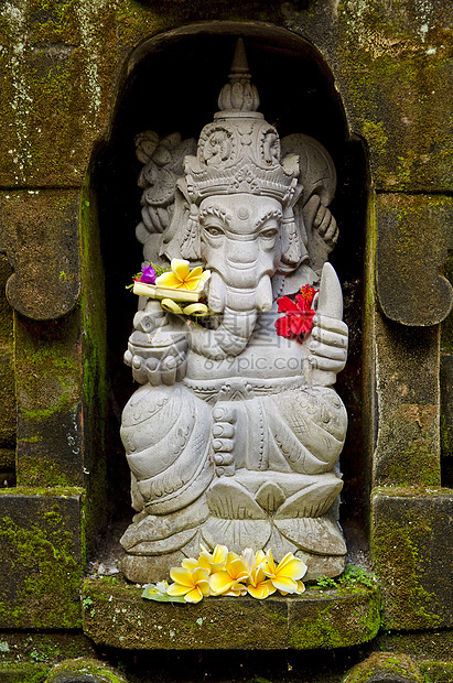 在巴利印地安的神像数字寺庙旅行情调传统宗教石头雕像上帝异国图片