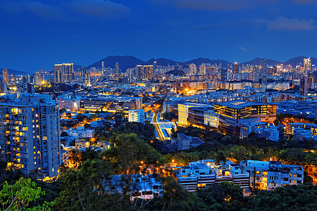 市中心九龙洪康 从灯塔山的景象摩天大楼城市建筑学街道旅行景观日落辉光紫色建筑物图片