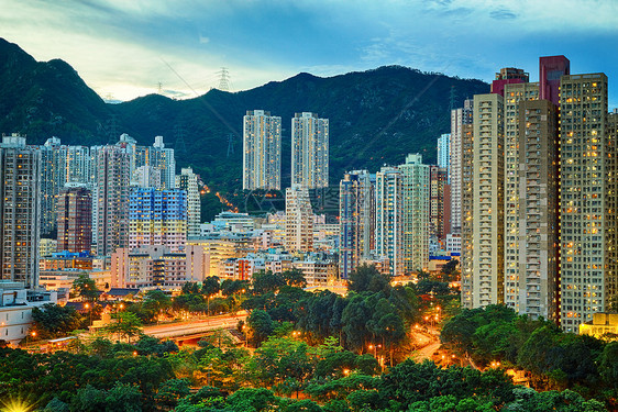 香港市中心日落 王泰信市中心经济港口假期旅行景观摩天大楼石头建筑商业图片