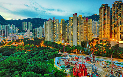 香港市中心日落 王泰信旅行天际景观玻璃摩天大楼顶峰假期天空金融港口图片