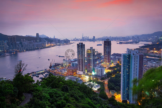 香港城港口天空假期码头商业玻璃顶峰建筑经济景观图片