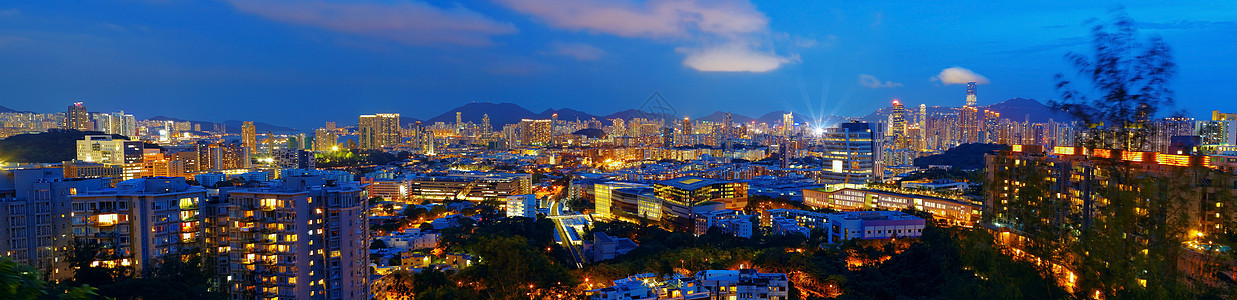 香港市之夜城市旅游办公室玻璃地标场景港口旅行经济建筑图片