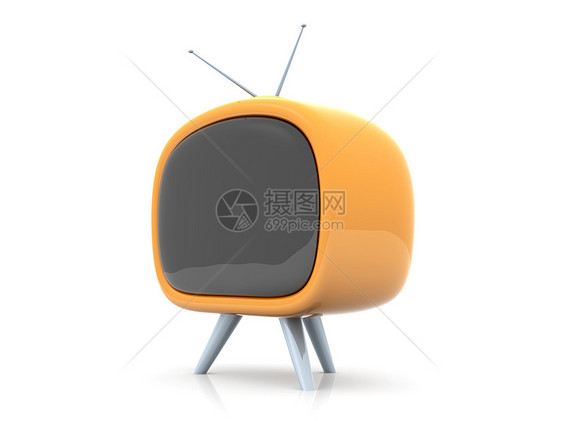 Retro Tv 重试Tv视频橙子屏幕广告播送电视电子产品展示手表宣传图片