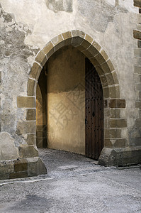 城堡门堡垒历史性吸引力防御游客入口石头图片
