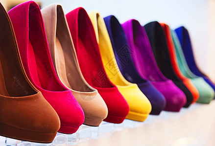 彩色多彩皮鞋女士蓝色紫色精神工艺库存销售市场运动帆布鞋图片