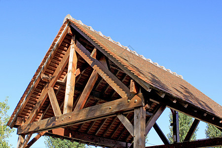 木木框架瓷砖小木屋建筑活力建造木头材料生态安全预制图片
