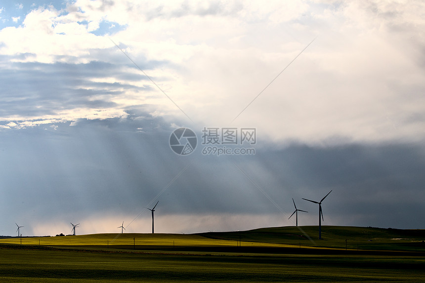 平原风暴云天空危险风景戏剧性草原农场天气雷雨图片