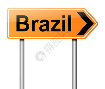 巴西标志指示牌橙子地区旅行拉丁概念路标国家指挥白色图片