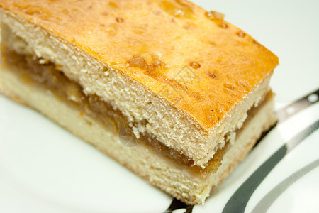 自制苹果派蛋糕面包馅饼白色盘子硬皮小吃糕点食物糖果图片