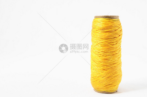 双线卷羊毛线索棉布卷轴棕色线圈纤维细绳针织材料图片