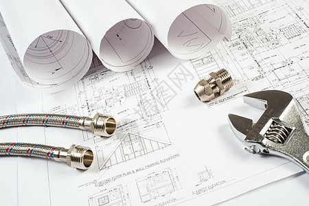 管道和水管图画 建筑废生承包商设计师方案扳手文档工程师袖子浴室建筑学项目图片