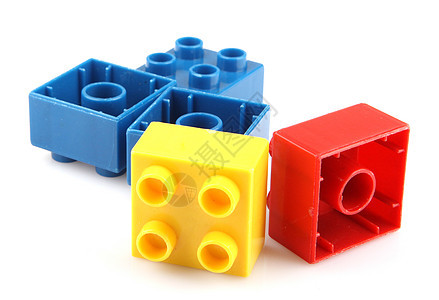 建筑砖块立方体团体孩子积木童年闲暇乐趣塑料玩具蓝色图片