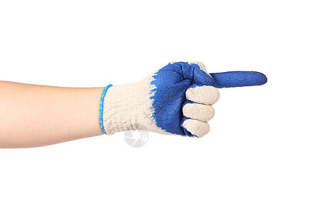 手指尖的手套工作生活乳胶织物工作服工具安全衣服打扫蓝色木匠图片