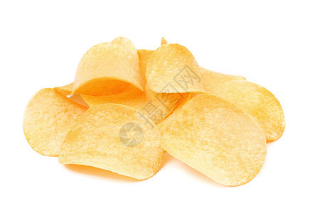 土豆薯片美食油炸波纹白色宏观饼干盐渍薯角饮食黄色图片