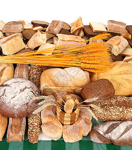 面包的成分 特写纤维食物谷物早餐粮食面包师面粉种子金子面团图片