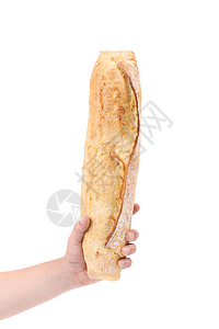 一只手在吃面包图片