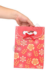 红色礼品纸袋粉色销售纸板购物零售包装盒子礼物空白打印图片