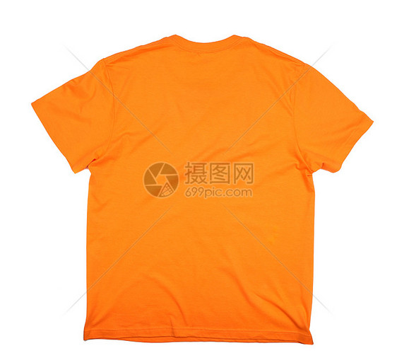 橙色T恤衫棉布服饰针织品衣服橙子领口服装内衣袖子男人图片