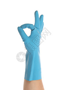 手表上的蓝手套牌可以家政家务工业材料安全蓝色卫生盘子乳胶清洁工图片