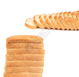 切片白面包小麦工作室早餐白色碳水批量脆皮食物面包面粉图片