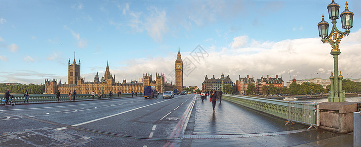 伦敦议会两院天际王国全景游客英语图片