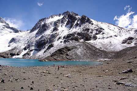 巴塔哥尼亚景观登山冰川风景荒野池塘波峰地质学石头岩石顶峰图片