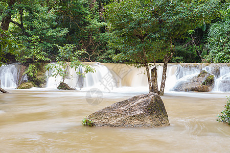 泰国瀑布 瀑布反射水景岩石阳光天空植物环境天堂流动旅行图片