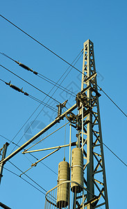 电线电缆蓝色电压天空力量活力电气图片