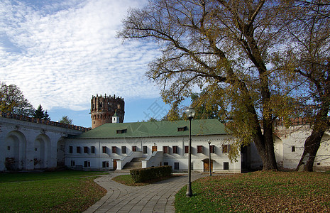 俄罗斯大修道院 诺沃德耶维奇修道院宗教文化国家回廊大教堂新圣女天空蓝色城堡教堂图片