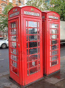 伦敦电话箱王国地标电话亭电话盒子红色图片
