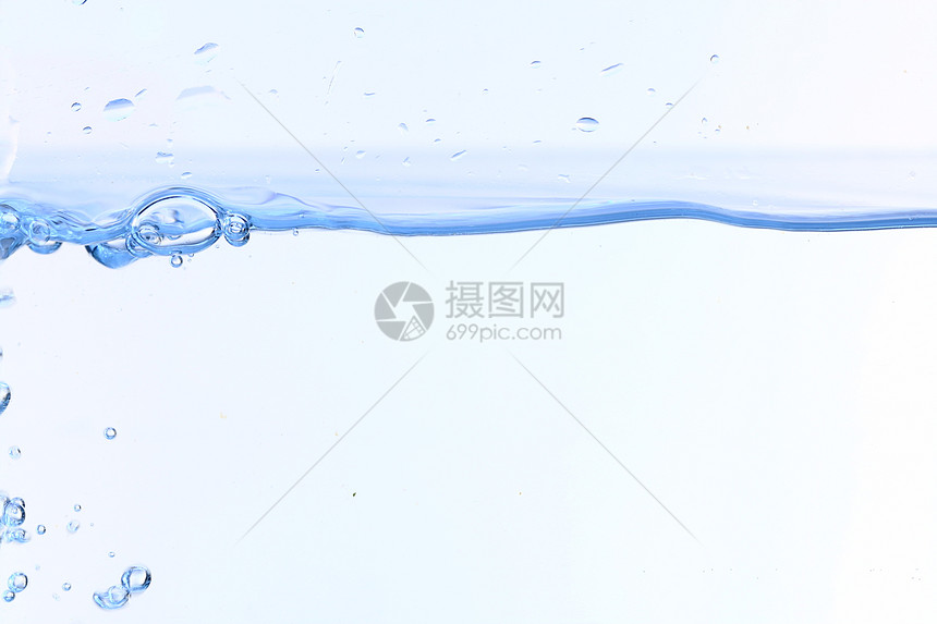 水泡气泡沸腾飞溅药品白色淡水蓝色液体波纹图片