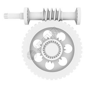 白轴 齿轮和轴承工作机器力学车轮网络白色合作技术团体商业图片