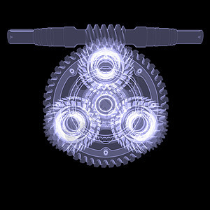 白轴 齿轮和轴承团体团队工作玻璃车轮机器x射线力量蓝色圆圈图片