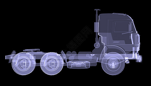 大卡车 X光柴油机货车商业车轮汽车交通货运运输机器货物图片