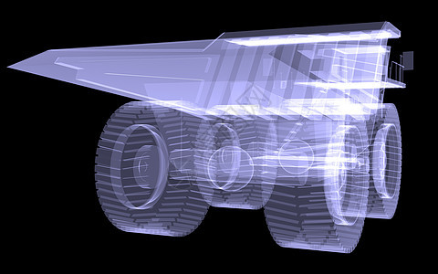 大卡车 X光商业车辆交通绘画车轮运输货物货车x光机器图片