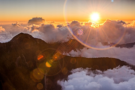 日落风景阳光国家公园环境吸引力登山地标森林旅游顶峰图片