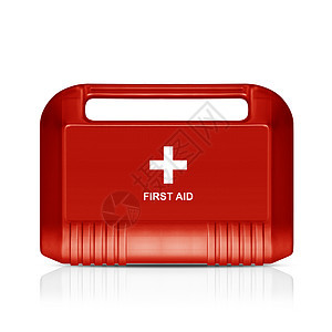 红色急救包盒子成套疾病卫生事故绷带旅行案件手提箱警告图片