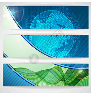 抽象的多彩背景互联网卡片蓝色行星曲线墙纸圆圈插图生态叶子图片