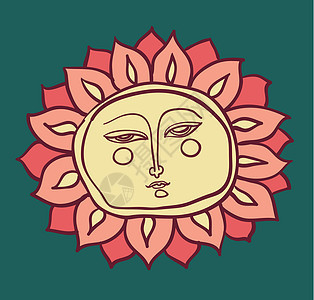 太阳面乐趣科学快乐眼睛绘画橙子插图活力电脑微笑背景图片