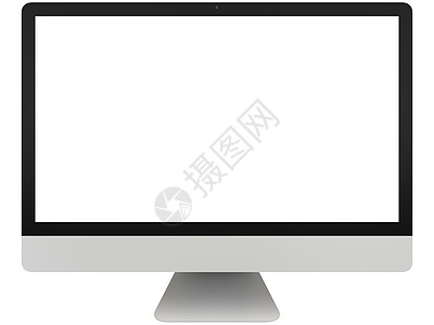 白色台式电脑台式计算机插图电子产品互联网监视器展示技术电脑办公室白色商业背景