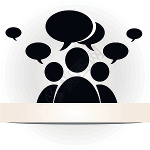 社会社区论坛讲话领导者技术横幅人士会议插图对话框商业阴影图片