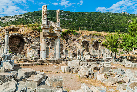 Ephesus 废墟 土耳其地标火鸡旅行地方柱子目的地图书馆考古文化建筑学图片