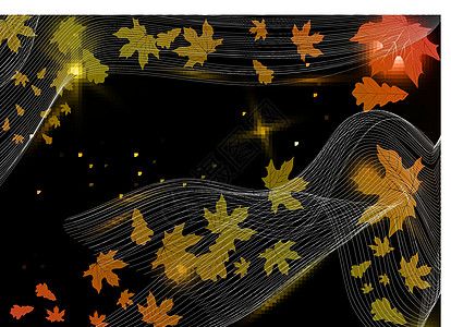 秋季背景摘要亮度橙子销售金子季节叶子橡木横幅板栗插图图片