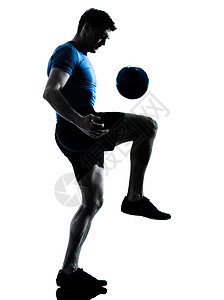 男子足球运动员男人杂技成人戏法跳跃飞跃玩家运动男性训练图片