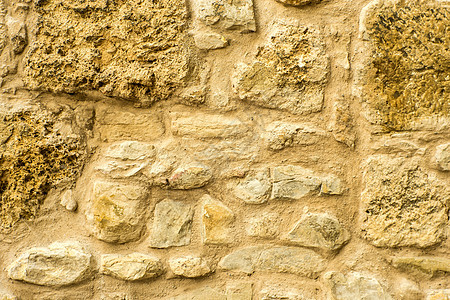 古旧中世纪墙壁砂岩石头正方形历史性城堡城墙图片